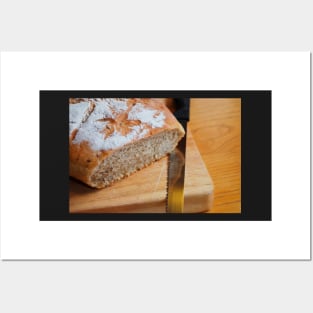 Sourdough on Chopping Board with Knife Posters and Art